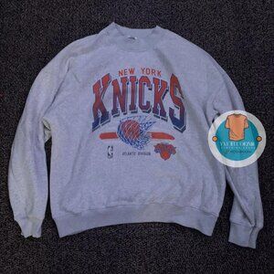 New York Knicks crewneck sweatshirt NBA basketball shirt, ash color 1994